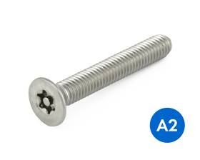 METRIC COUNTERSUNK PIN TORX® SECURITY MACHINE SCREWS STAINLESS GRADE A2/304 DIN 7991