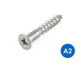 COUNTERSUNK CRS (POZI) WOODSCREWS STAINLESS GRADE A2/304 DIN 7997