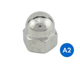 METRIC DOME NUTS STAINLESS GRADE A2/304 DIN 1587