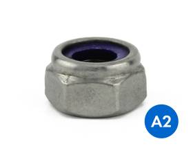 METRIC NYLON INSERT NUTS STAINLESS GRADE A2/304 TYPE T (THIN) DIN 985