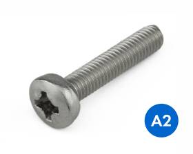 METRIC PAN CRS (POZI) MACHINE SCREWS STAINLESS A2/304 DIN 7985