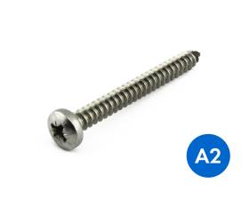PAN CRS (POZI) SELF TAPPING SCREWS AB POINTED STAINLESS GRADE A2/304 DIN 7981C