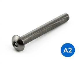 METRIC BUTTON HEAD PIN HEX SECURITY MACHINE SCREWS STAINLESS GRADE A2/304 ISO 7380