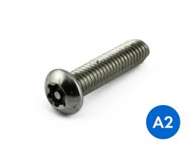 METRIC BUTTON HEAD PIN TORX® SECURITY MACHINE SCREWS STAINLESS GRADE A2/304 ISO 7380