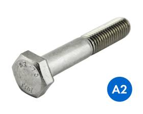 METRIC STAINLESS STEEL GRADE A2/304 HEXAGON BOLTS (PART THREADED) DIN 931