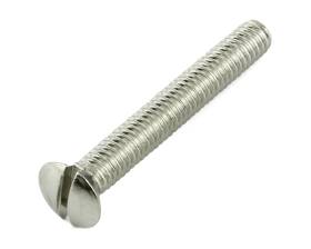 METRIC Brass Raised Countersunk Slotted Machine Screws Nickel Plated DIN 964