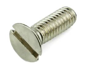 METRIC Brass Countersunk Slotted Machine Screws Nickel Plated DIN 963