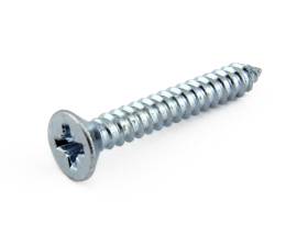 COUNTERSUNK CRS (POZI) SELF TAPPING SCREWS AB POINTED ZINC PLATED DIN 7982C