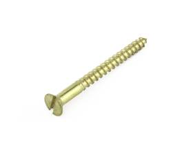 COUNTERSUNK SLOTTED WOODSCREWS BRASS BS1210