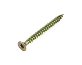 COUNTERSUNK CRS (POZI) SINGLE THREAD MULTI-PURPOSE WOODSCREWS ZINC & YELLOW PLATED DIN 7505A