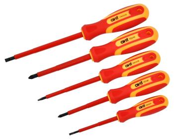 AVIT INSULATED SCREWDRIVER SETÃÂÃÂ¶3 SLOTTED & 2 PZD SET OF 5ÃÂÃÂ¶AV05050