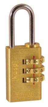 BRASS COMBINATION PADLOCK 20MMÃÂÃÂ¶KASP LUGGAGE LOCK 110 20MMÃÂÃÂ¶SECURITY RATING 2