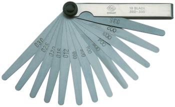 CK IMPERIAL FEELER GAUGE 4"?Â??13 BLADES;2,3,4,5,6,8,10,12,?Â??15,20,25,30 & 35 THOUSANDTHS?Â??T3525-413