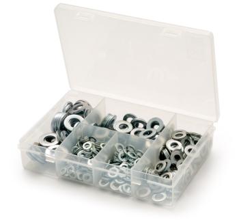500 Piece Flat Washer Kit M5 M6 M8 M10 & M12 Zinc Plated