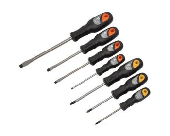 AVIT SOFT GRIP SCREWDRIVER SETÃÂÃÂ¶4 SLOTTED & 3 PZD SET OF 7ÃÂÃÂ¶AV05012