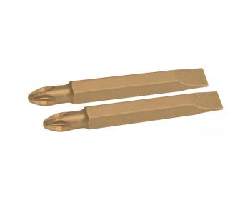 CK DRIVER BIT PZ2/SLOT PKT 2?Â??TIN COATED?Â??T4579TIN-2T