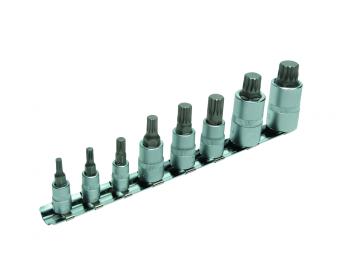LASER SPLINE BIT SET 8 PIECE?Â??3 DRIVE SIZES 1/4",3/8" & 1/2"?Â??LASER 3266