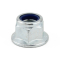 M5 Plain Flange Nylon Insert Nut Zinc DIN 6926   