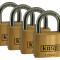 BRASS PADLOCK 20MM QUAD PACKÃÂ¶KEYED ALIKEÃÂ¶K12520D4