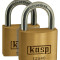 BRASS PADLOCK 40MM TWINÃÂ¶KEYED ALIKEÃÂ¶K12540D2