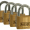 BRASS PADLOCK 40MM QUAD PACKÃÂ¶KEYED ALIKEÃÂ¶K12540D4
