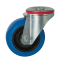160MM BOLT HOLE SWIVEL BLUEÃÂÃÂ¶RUBBER TYRE CASTORÃÂÃÂ¶MEDIUM DUTYÃÂÃÂ¶PT NO RT6LBHBLU