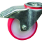 80MM BOLT HOLE BRAKED RED POLYÃÂÃÂ¶TYRE CASTORÃÂÃÂ¶MEDIUM DUTYÃÂÃÂ¶PT NO RT3LBHBPU-RB