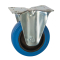 125MM PLATE FIXED BLUEÃÂÃÂ¶RUBBER TYRE CASTORÃÂÃÂ¶MEDIUM DUTYÃÂÃÂ¶PT NO RT5LFPBLU