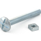 M8 x 12 Roofing Bolt & Square Nut Zinc Plated  