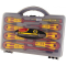 DEXTRO VDE SCREWDRIVER SET 8PC?ÃÂ??3 POZI + 4 SLOT + MAINSTESTER?ÃÂ??SLOT:2.5X75,4X100,5.5X25?ÃÂ??6.5MMX50 & POZI:0,1,2 T49193