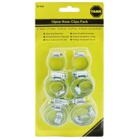 Hose Clamp Pack 12 Pcs 2 Each 6-12mm,10-23mm,12-19mm, 14-27mm, 16-32mm, 25-40mm H831428