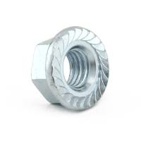 M12 Serrated Flange Nut Grade 8 Zinc DIN 6923