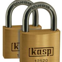 BRASS PADLOCK 20MM TWINöKEYED ALIKEöK12520D2