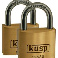 BRASS PADLOCK 30MM TWINöKEYED ALIKEöK12530D2