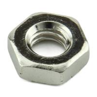 HEX LOCK NUT BRASS NICKEL 4BA??BS57  0.248" MAX A/F??0.094" MAX THICKNESS