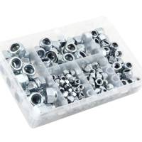 245 Piece Nylon Insert Nut Kit M5 M6 M8 M10 & M12 Zinc Plated