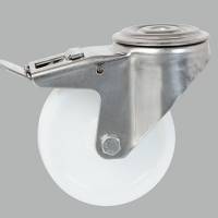 80MM ST/ST BOLT HOLE BRAKEDÃÂöSWIVEL NYLON TYRE CASTORÃÂöMEDIUM DUTYÃÂöPT NO RT3-DSSBHBNY