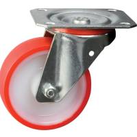125MM PLATE SWIVEL RED POLYÃÂÃÂ¶TYRE CASTORÃÂÃÂ¶MEDIUM DUTYÃÂÃÂ¶PT NO RT5LPPU-RB