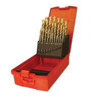 DORMER DRILL SET A095201?Â??19PC METRIC 1MM-10MM?Â??X 0.5MM?Â??A002 TIN TIPPED DRILLS