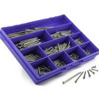 Slotted Raised Countersunk Screw Kit M3.5 Solid Brass Nickel Plated