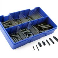 300 Piece Metric Spring Roll Pin Kit M2.5-M8 Self Colour KM105136