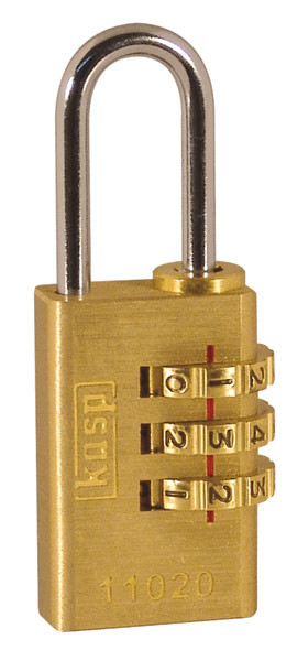 BRASS COMBINATION PADLOCK 20MMÃÂÃÂ¶KASP LUGGAGE LOCK 110 20MMÃÂÃÂ¶SECURITY RATING 2