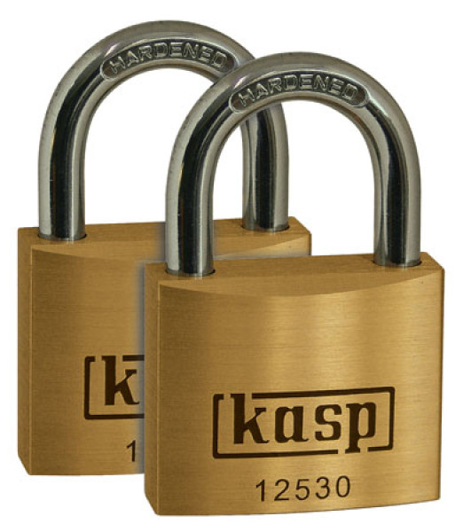 BRASS PADLOCK 30MM TWINÃÂ¶KEYED ALIKEÃÂ¶K12530D2