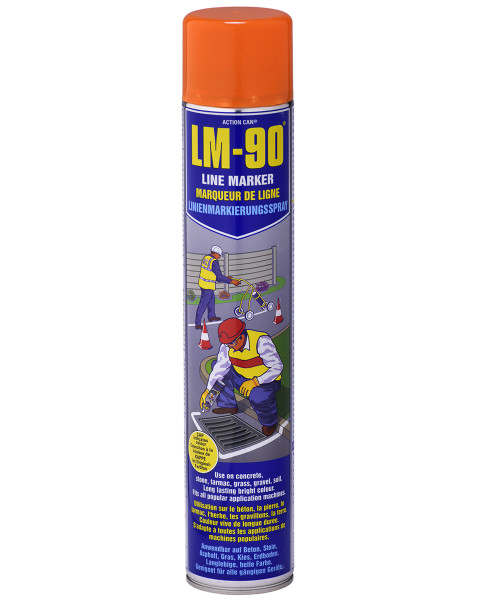 LM-90 ORANGE LINE MARKER PAINT?Â??750ML SPRAY AEROSOL