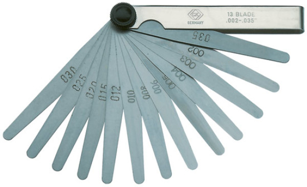 CK IMPERIAL FEELER GAUGE 4"?Â??13 BLADES;2,3,4,5,6,8,10,12,?Â??15,20,25,30 & 35 THOUSANDTHS?Â??T3525-413