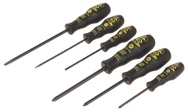 CK ESD SCREWDRIVER SET PZD?Â??TRITON SET OF 6 ?Â??ELECTRO STATICALLY DISSIPATIVE?Â??PT NO T4741ESD
