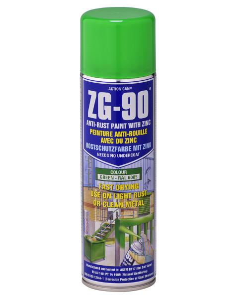 ZG-90 GREEN GALVANISING SPRAY ?Â??500ML AEROSOL RAL 6005