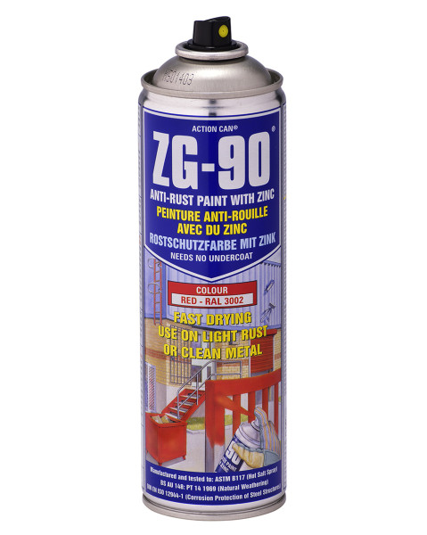ZG-90 RED GALVANISING SPRAY?Â??500ML AEROSOL RAL 3002