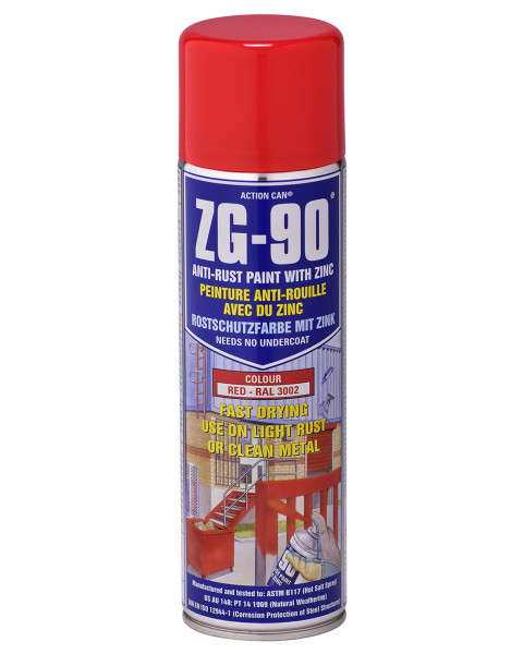 ZG-90 RED GALVANISING SPRAY?Â??500ML AEROSOL RAL 3002