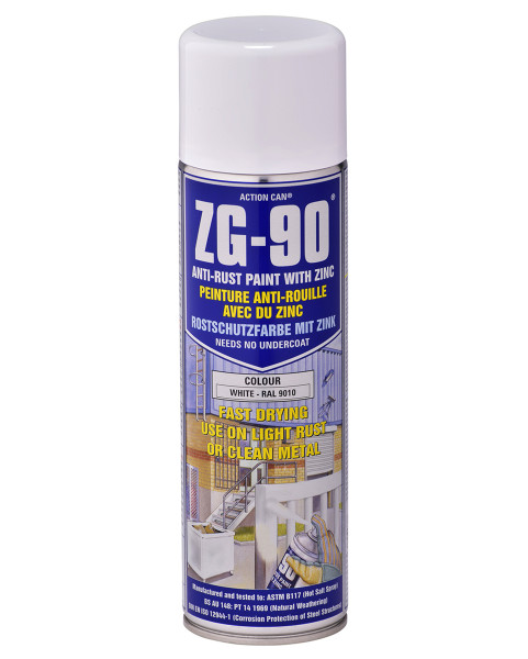 ZG-90 WHITE GALVANISING SPRAY?Â??500ML AEROSOL RAL 9010